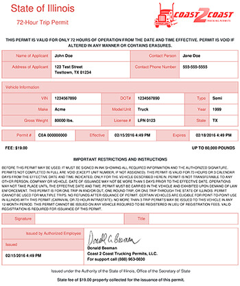 Illinois Permit Example